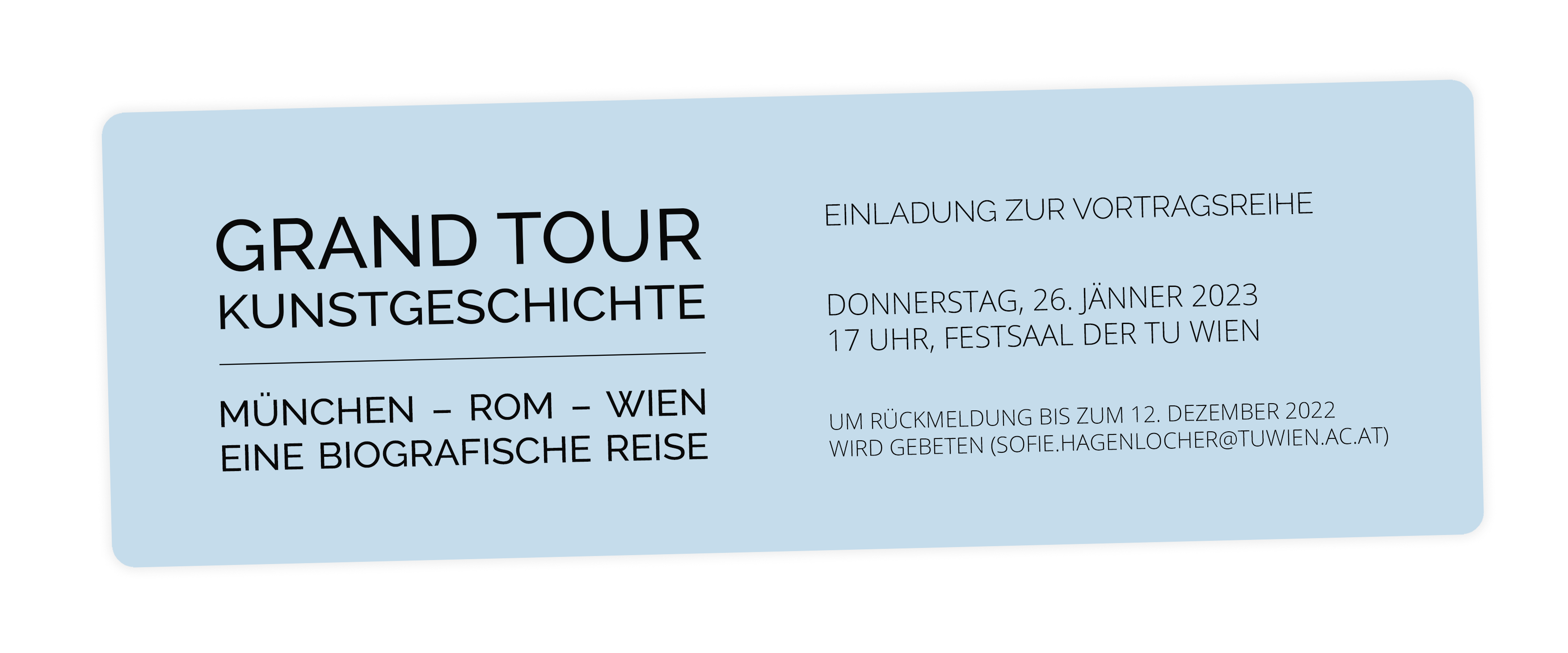 Grand Tour Kunstgeschichte – München – Wien – Rom –